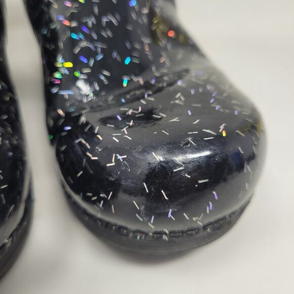 Dansko Clogs Womens EU41 US11 Mules XP 2.0 Patent Rainbow Flecks Black Slip On - Picture 13 of 16